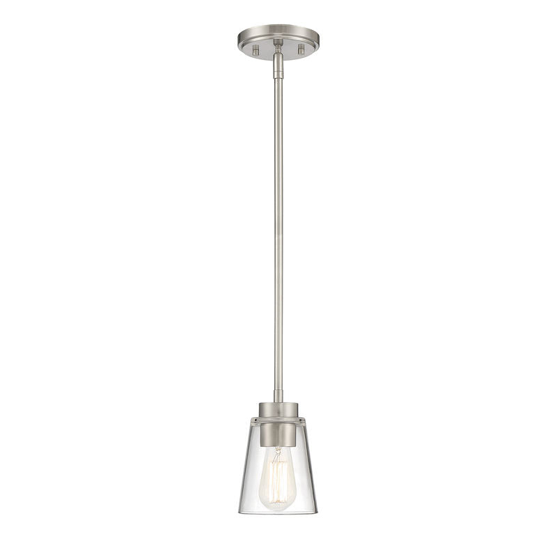 Calhoun 1-Light Mini-Pendant in Satin Nickel Satin Nickel