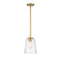 Calhoun 1-Light Pendant in Warm Brass Warm Brass