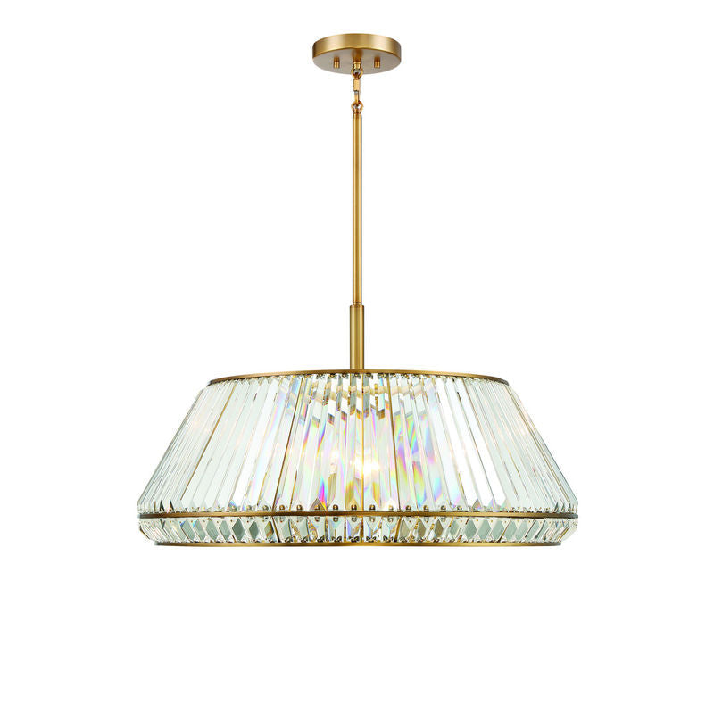 Pyramid 6-Light Pendant in Warm Brass Warm Brass