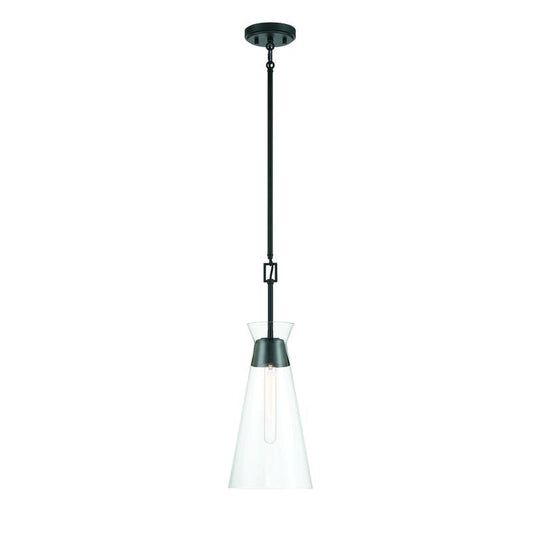 Lakewood 1-Light Pendant in Matte Black Matte Black