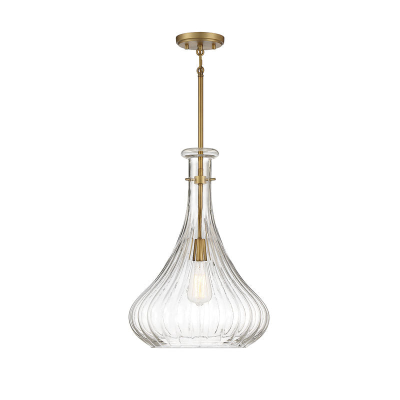 Bristo 1-Light Pendant in Warm Brass Warm Brass