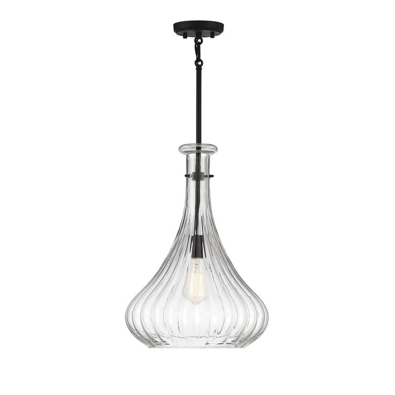 Bristo 1-Light Pendant in Matte Black Matte Black