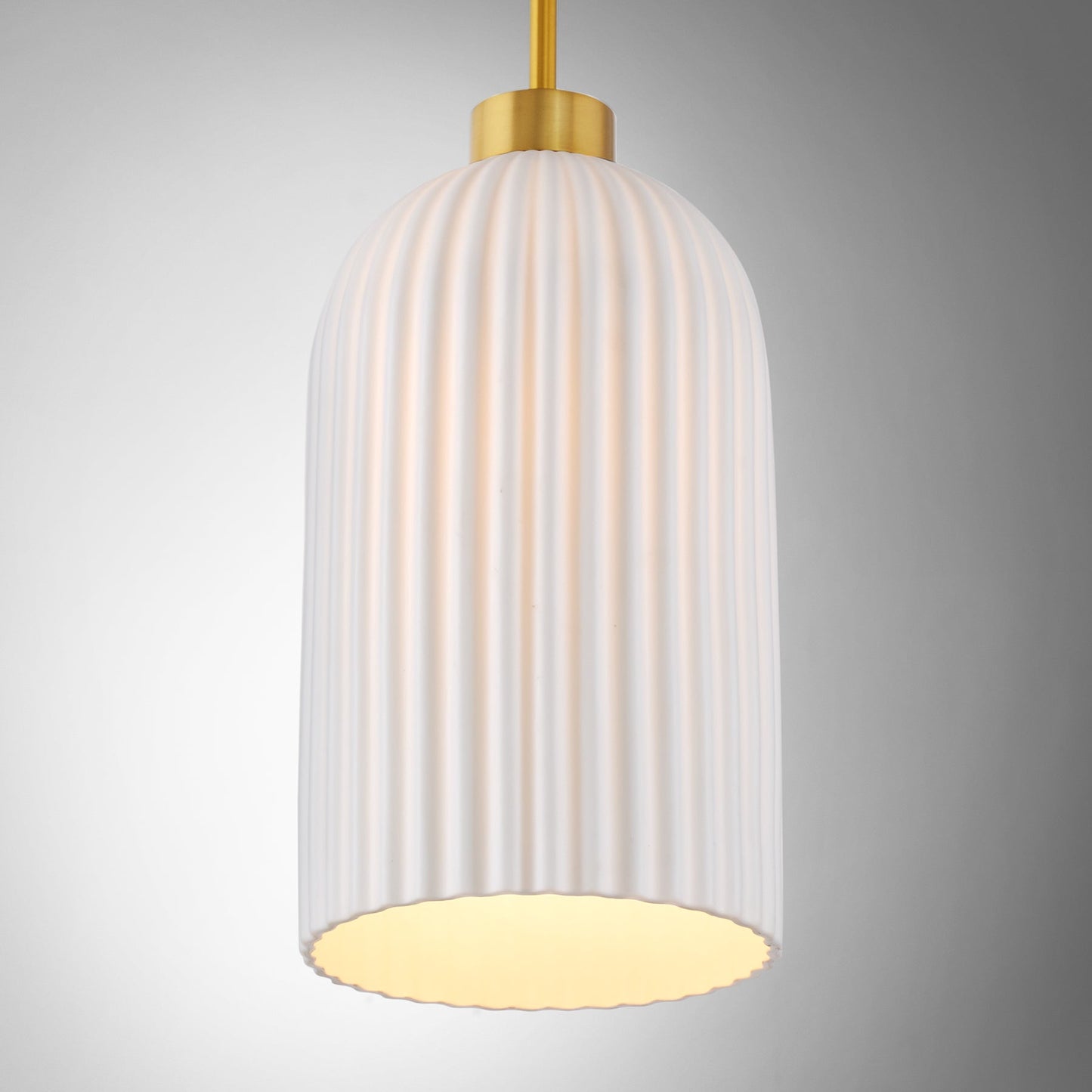 Isla Blanca 1-Light Pendant in Warm Brass by Breegan Jane