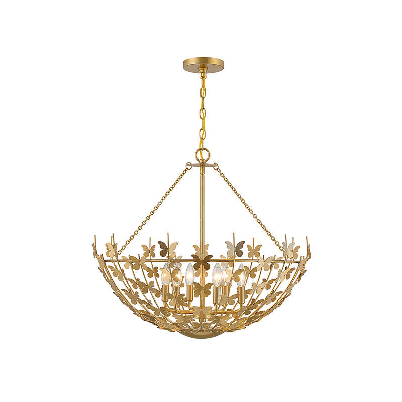 Birch 6-Light Pendant in Burnished Brass Burnished Brass