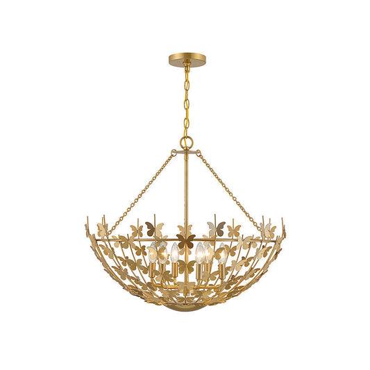 Birch 6-Light Pendant in Burnished Brass Burnished Brass