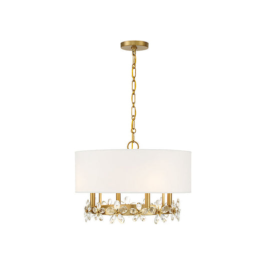 Dahlia 4-Light Pendant in Warm Brass Warm Brass