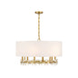 Dahlia 6-Light Pendant in Warm Brass Warm Brass