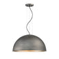 Sommerton 3-Light Pendant in Rubbed Zinc with Silver Leaf Rubbed Zinc with Silver Leaf