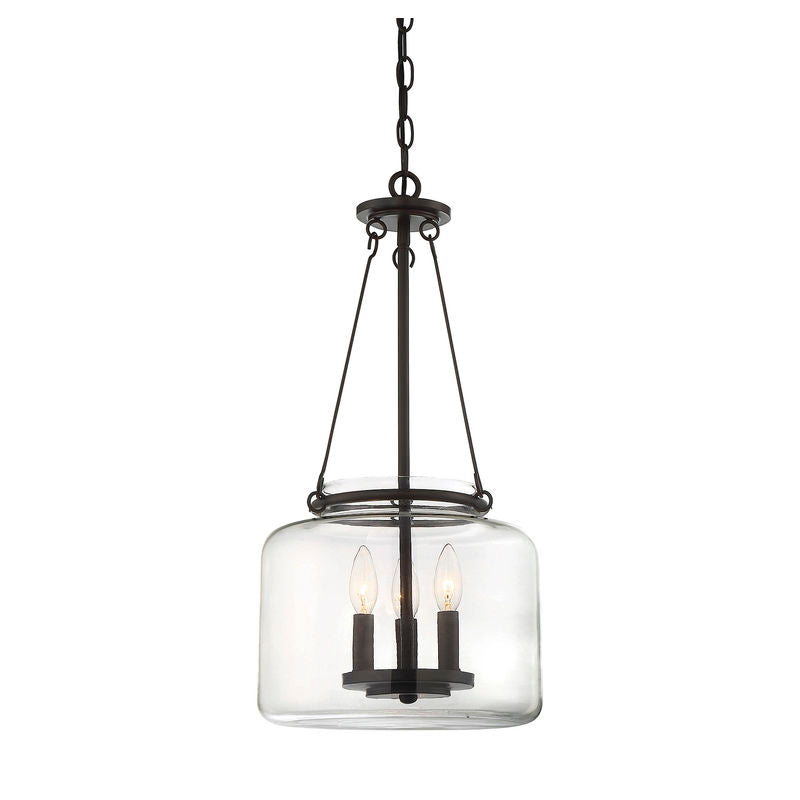 Akron 3-Light Pendant in English Bronze English Bronze