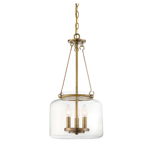 Akron 3-Light Pendant in Warm Brass Warm Brass