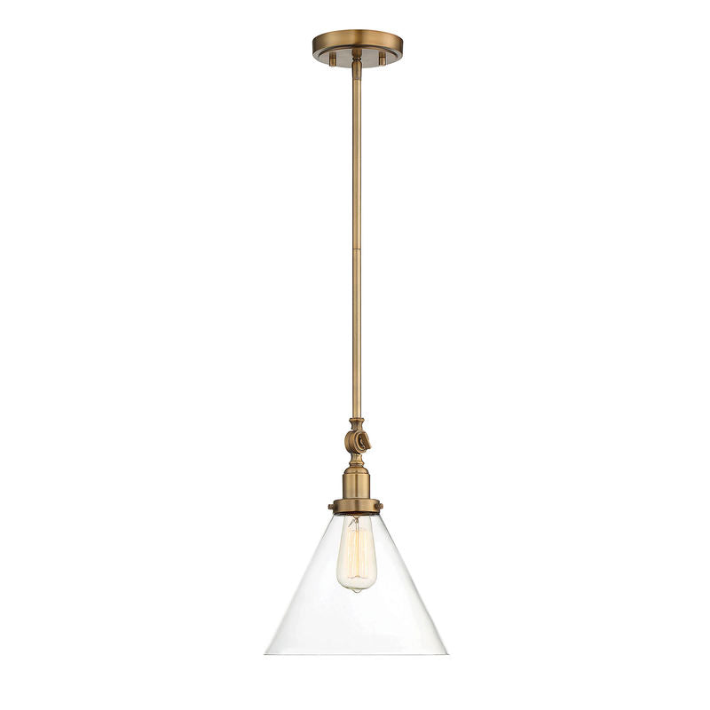 Drake 1-Light Pendant in Warm Brass Warm Brass