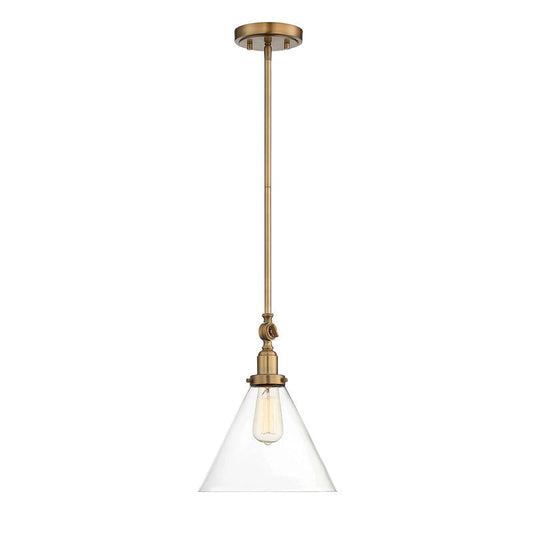Drake 1-Light Pendant in Warm Brass Warm Brass