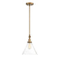 Drake 1-Light Pendant in Warm Brass Warm Brass