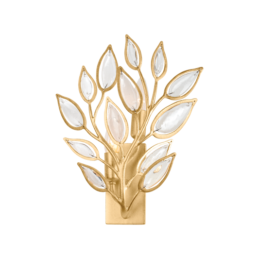 FAIRLEE Wall Sconce with Vintage Gold Leaf Finish