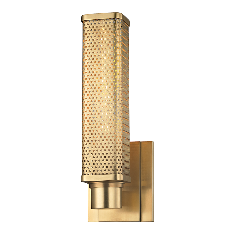 Gibbs Wall Sconce with Aged Brass Finish