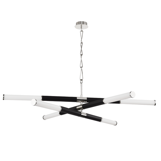 Huntington Chandelier with Polished Nickel/black Finish