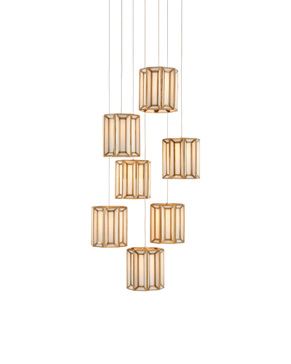 Daze 7-Light Round Multi-Drop Pendant