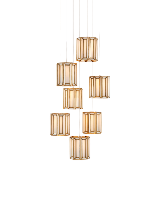 Daze 7-Light Round Multi-Drop Pendant