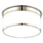 Geneva Flush Mount with Polished Nickel Finish