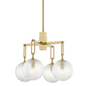 Jewett Chandelier with Aged Brass Finish