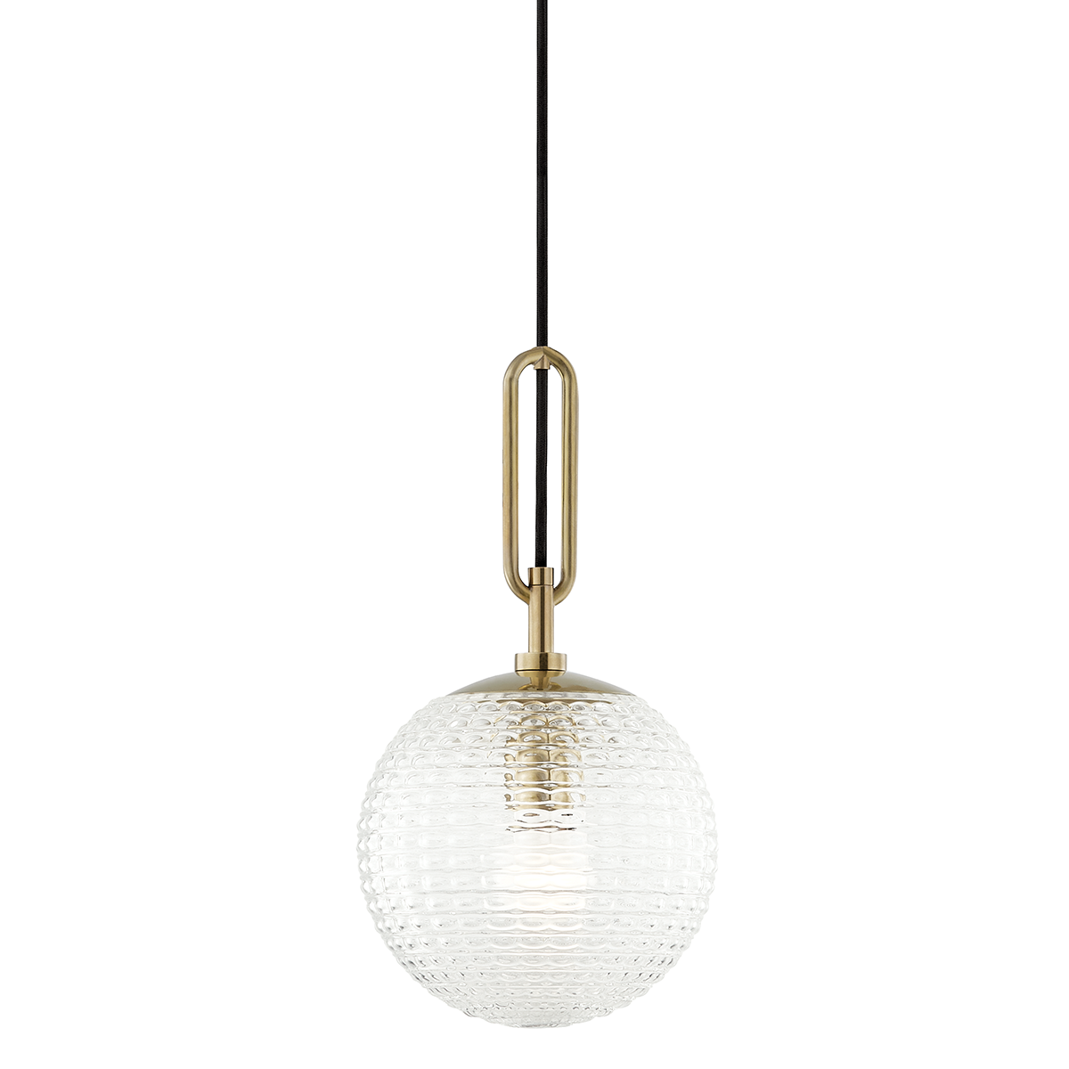 Jewett Pendant with Aged Brass Finish