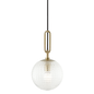 Jewett Pendant with Aged Brass Finish