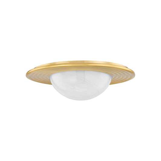 GERALDTON Flush Mount with Aged Brass Finish