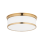 Geneva Flush Mount with Aged Brass Finish