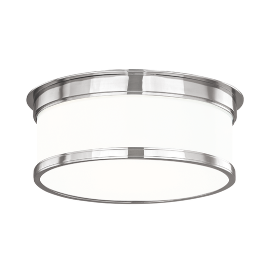 Geneva Flush Mount with Polished Nickel Finish