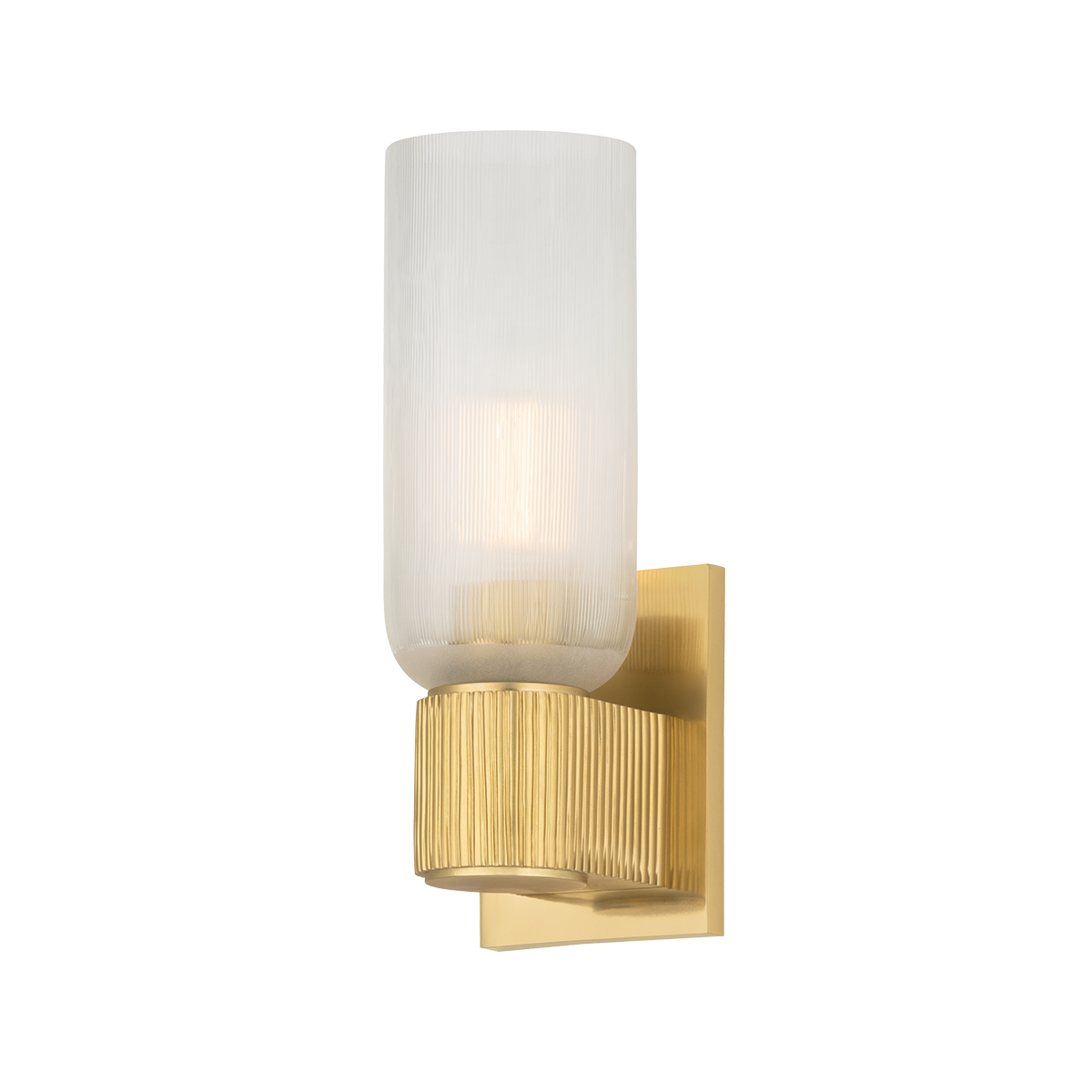IRONDALE Wall Sconce with Aged Brass Finish