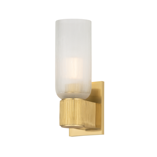 IRONDALE Wall Sconce with Aged Brass Finish