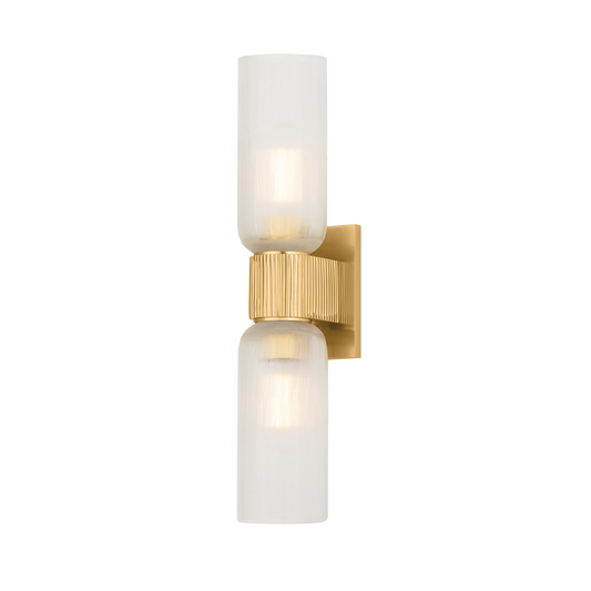 IRONDALE Wall Sconce with Aged Brass Finish