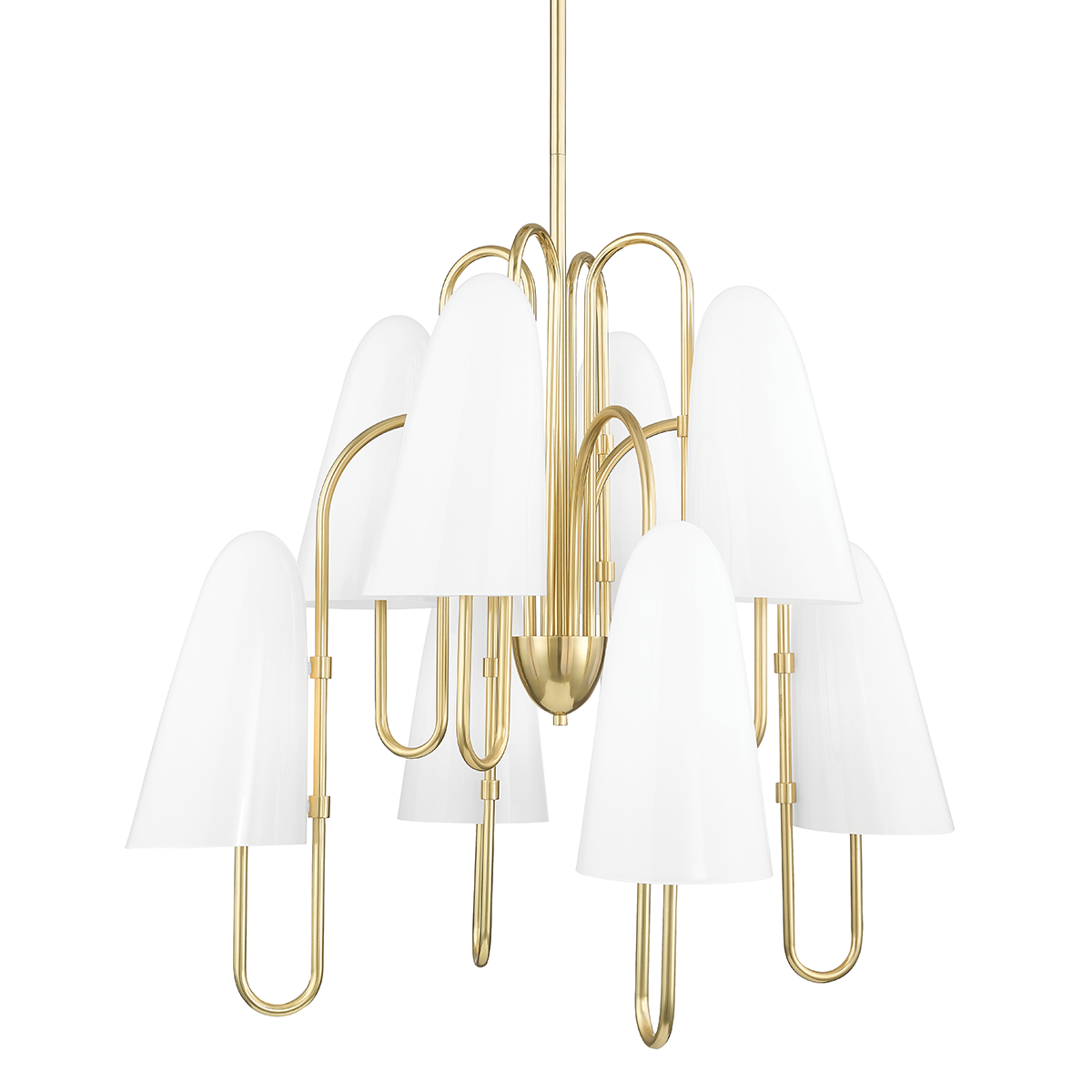 Slate Hill Chandelier with Aged Brass Finish