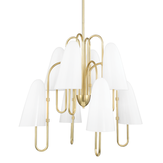 Slate Hill Chandelier with Aged Brass Finish