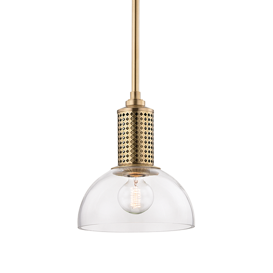 Halcyon Pendant with Aged Brass Finish