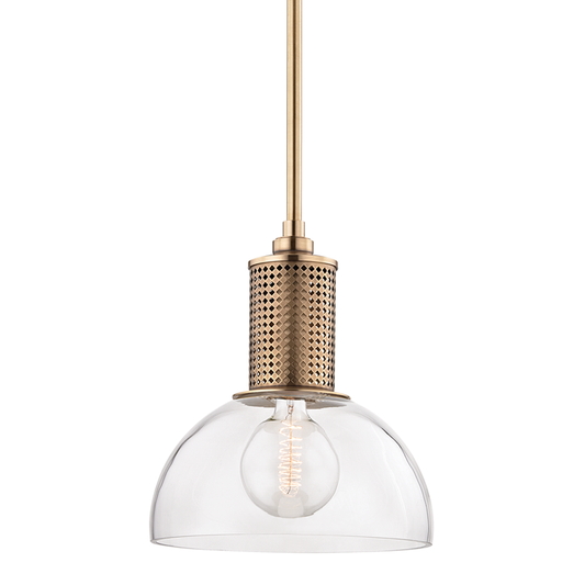 Halcyon Pendant with Aged Brass Finish
