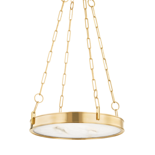 Kirby Chandelier with Aged Brass Finish