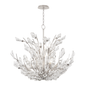 Tulip Chandelier with Silver Leaf Finish