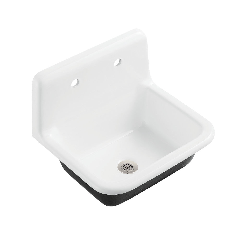 Petra Galley 22.0625 Inch Wall Mount Utility Sink in White