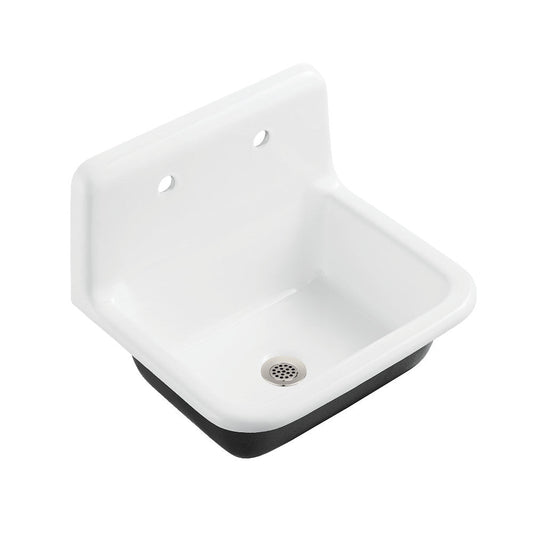 Petra Galley 22.0625 Inch Wall Mount Utility Sink in White