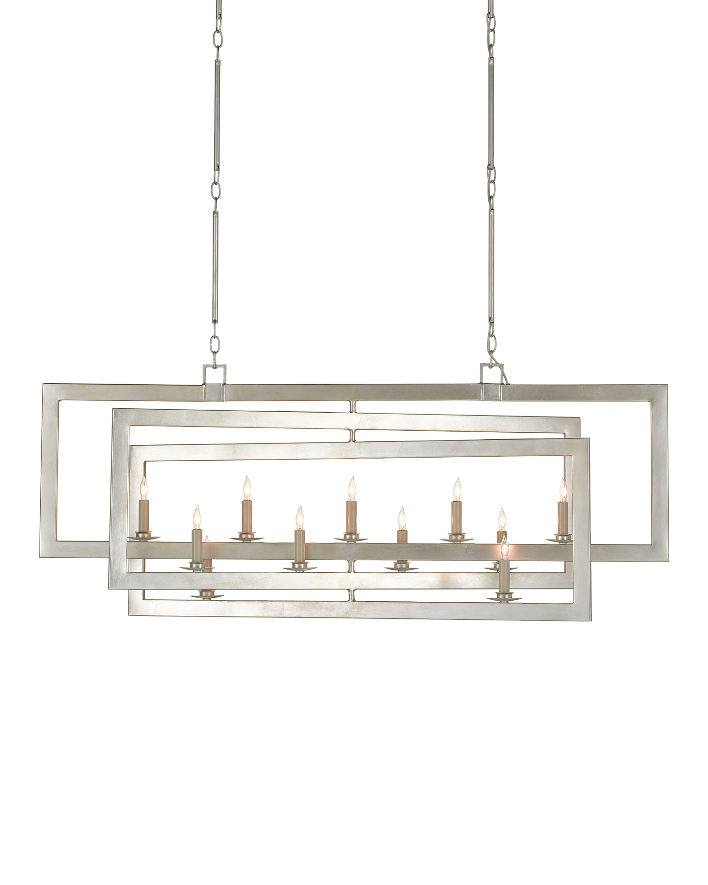 Middleton Silver Rectangular Chandelier