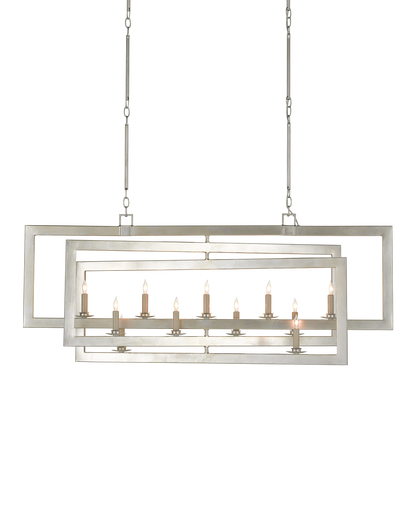 Middleton Silver Rectangular Chandelier
