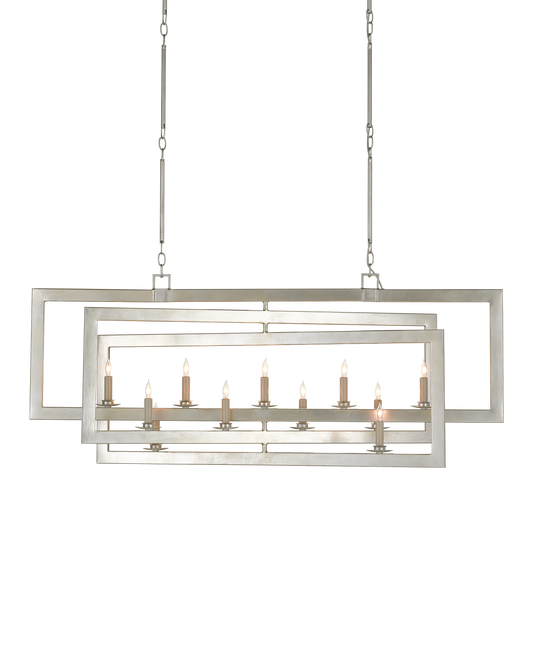 Middleton Silver Rectangular Chandelier