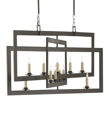 Middleton Bronze Rectangular Chandelier
