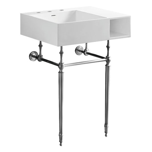 Aurelius 24.5 Inch Console Sink in White