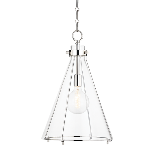 Eldridge Pendant with Polished Nickel Finish