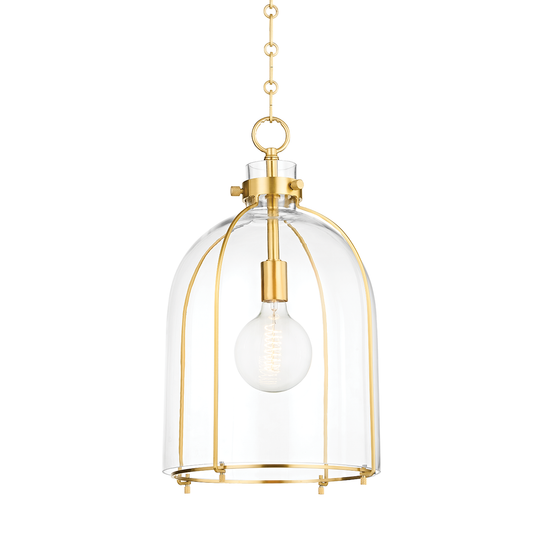 Eldridge Pendant with Aged Brass Finish