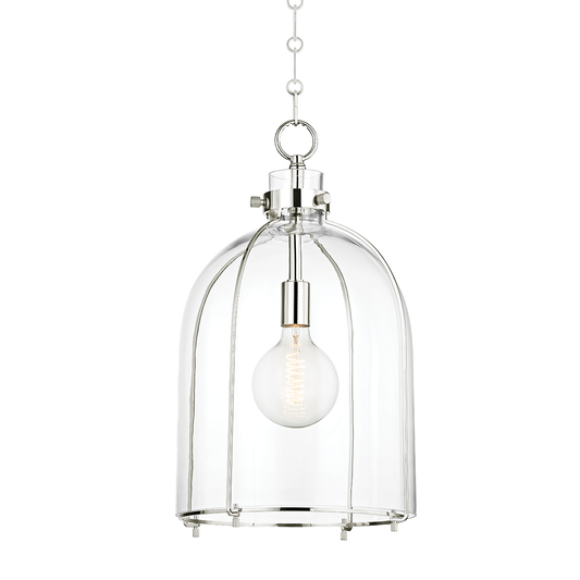 Eldridge Pendant with Polished Nickel Finish