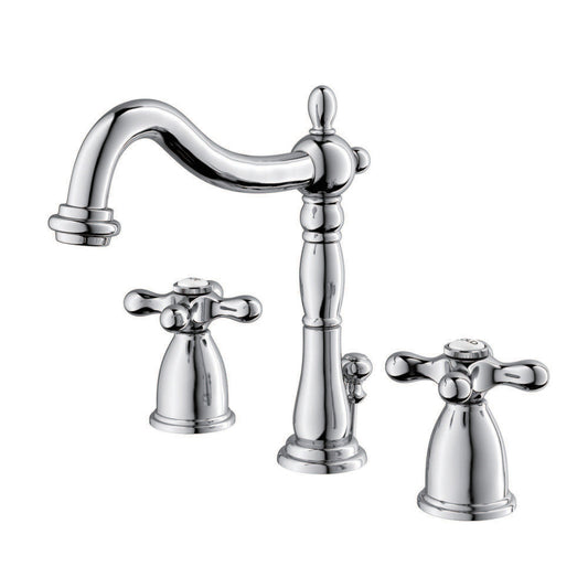 Heritage Widespread Bathroom Faucet in Polished Chrome