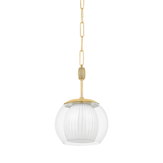 CLEMENTON PENDANT with AGED BRASS Finish